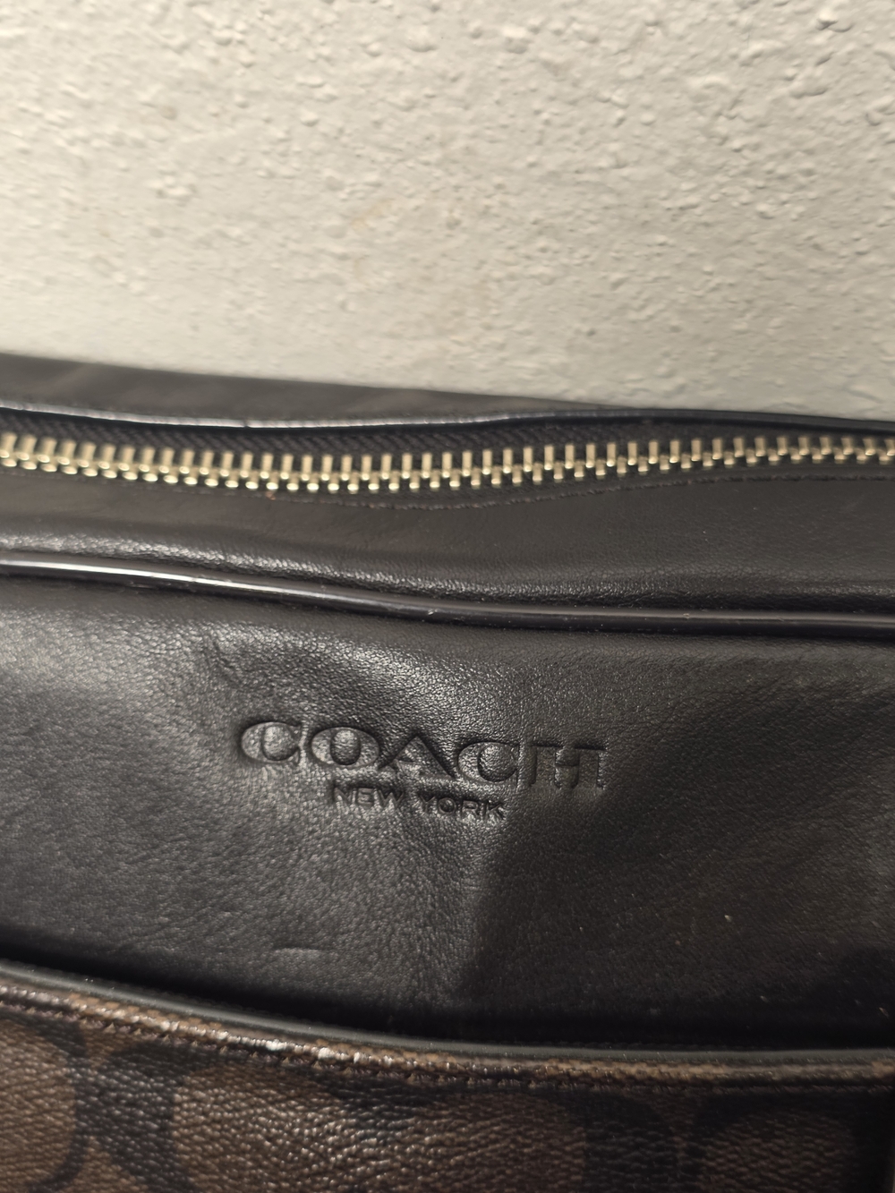 Coach Dark Brown Signature Canvas Leather Briefcase - Picture 2 of 9
